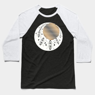 Ornamental waning moon Baseball T-Shirt